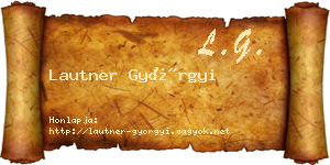 Lautner Györgyi névjegykártya
